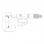 ASIMETO Микрометр для измерения листового металла цифровой IP65 0,001 мм, 0-25 мм, H=100мм, тип B
