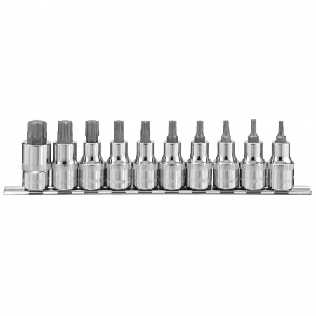 OMBRA Набор насадок торцевых 1/2"DR с вставками-битами TORX® на держателе, T20-T70, 55 мм, 10 предм