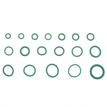 WiederKraft Набор уплотнительных колец для автокондиционеров, цвет зеленый 270 шт