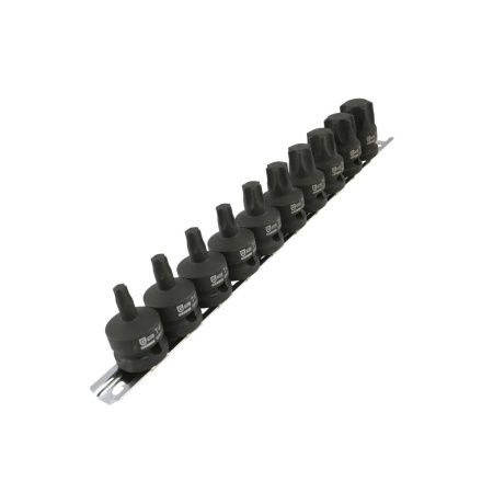 GARWIN INDUSTRIAL Набор коротких торцевых ударных головок TORX 1/2", T40-T100, 10 предметов