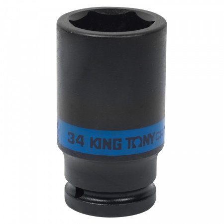 KING TONY Головка торцевая ударная глубокая шестигранная 3/4", 34 мм