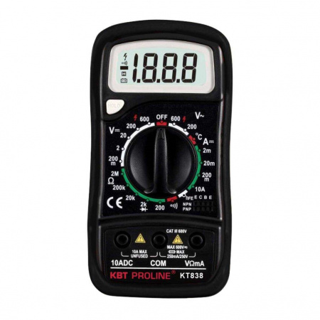 КВТ Мультиметр цифровой KT 838, Серия PROLINE