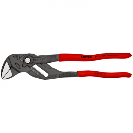 Knipex Клещи переставные-гаечный ключ, зев 52 мм, длина 250 мм, фосфатированные, обливные ручки