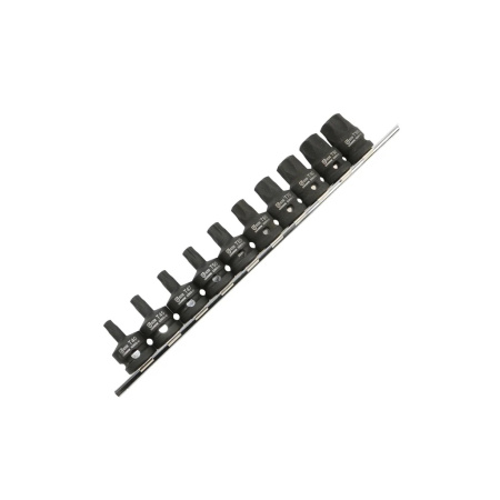 GARWIN INDUSTRIAL Набор коротких торцевых ударных головок TORX 1/2", T40-T100, 10 предметов