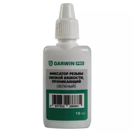 GARWIN PRO Фиксатор резьбы низкой вязкости, проникающий (зеленый) 10 мл