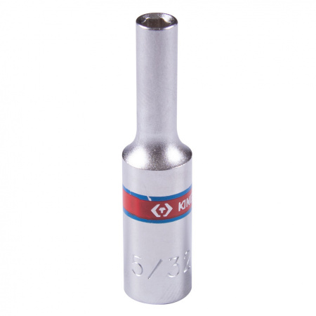 KING TONY Головка торцевая глубокая шестигранная 1/4", 7/32", дюймовая