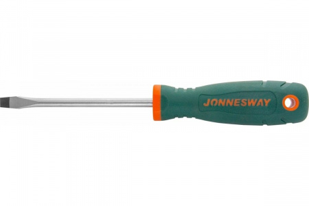JONNESWAY Отвертка стержневая шлицевая ANTI-SLIP GRIP SL6.5х100 мм