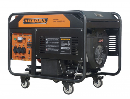 AURORA Генератор бензиновый AGE 12000 D PLUS (max 10,5кВт, эл.ст. 220В, счетчик)