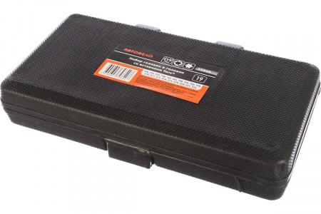 АВТОДЕЛО Набор торцевых головок и головок со вставкой Torx 1/2" Е10-Е24/Т20-Т70, 19 пр., в кейсе