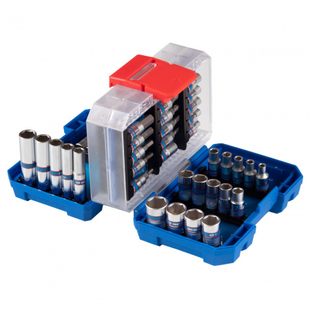 KING TONY Набор торцевых головок и насадок 1/4", 4-14 мм, 49 предметов