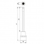 JTC Бита-головка 1/2", TORX T45х200 мм, длинная 