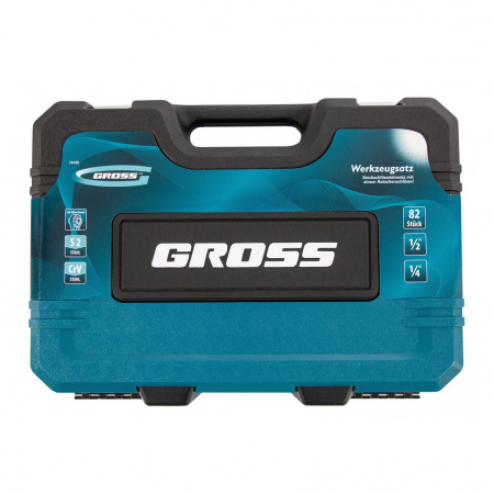 GROSS Набор инструментов 82 предмета, 120 зубьев, CrV, 1/4", 1/2"