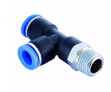 GARWIN PRO Фитинг цанговый Т-тройник М1/8" 10 мм, с уплотнением, пластм. корпус