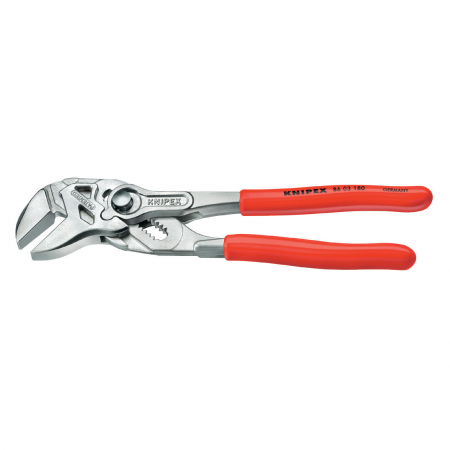 Knipex Клещи переставные-гаечный ключ, зев 40 мм, длина 180 мм, хром, обливные ручки