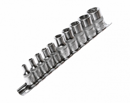 JTC Набор головок торцевых 1/4"-3/8" TORX Е4-Е18 10 предметов 