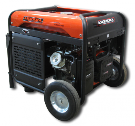 AURORA Генератор бензиновый AGE 6500 DSX (мах 5,5кВт эл.ст 380V, на колесах)