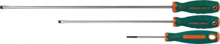 Jonnesway Отвертка стержневая шлицевая ANTI-SLIP GRIP, SL4.0х100 мм
