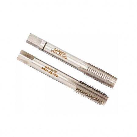 GARWIN INDUSTRIAL Метчики ручные M9x1.25, DIN 352, HSS, 6H, комплект из 2 штук