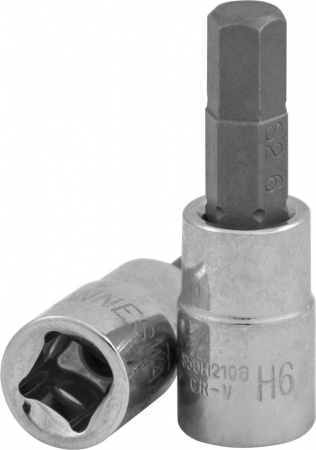 JONNESWAY Насадка торцевая 1/2"DR с вставкой-битой шестигранной, H6, 55 мм