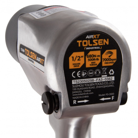 TOLSEN Гайковерт пневматический ударный 1/2", 680 Нм