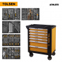 TOLSEN Набор инструментов "ATHLETE" в черной тележке, 189 предметов, 7 ящиков 