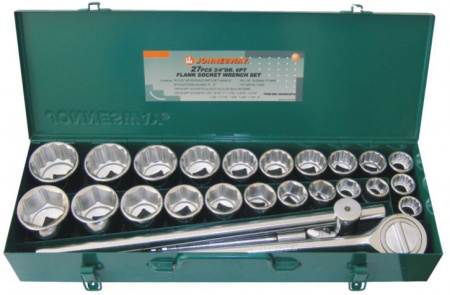 JONNESWAY Набор головок торцевых 3/4"DR, дюймовых 12 гр. SAE 7/8"--2", метрических 6 гр. 22-50 мм,  