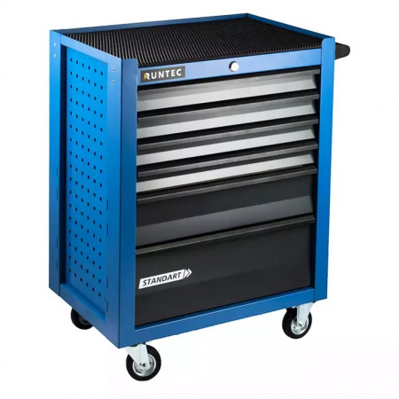 RUNTEC Тележка инструментальная 6 полочная Standart синяя