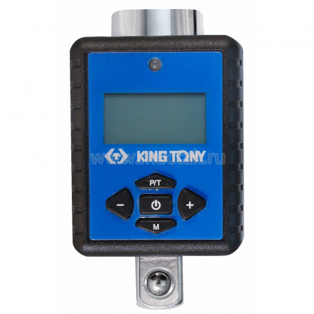 KING TONY Динамометрический адаптер 3/8", 27-135 Нм, "DIGITAL", для левой и правой резьбы, кейс