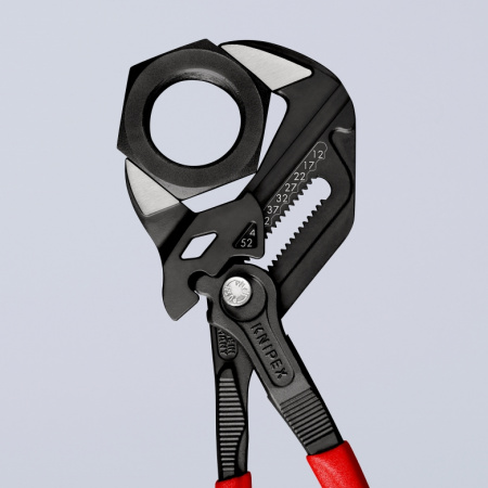Knipex Клещи переставные-гаечный ключ, зев 52 мм, длина 250 мм, фосфатированные, обливные ручки