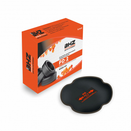 БХЗ Пластырь PD-2 BHZ Professional (Пластырь для ремонта диагональных шин 80*80 мм 2 сл.корда, 5 шт)