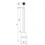 JTC Бита-головка 1/2" TORX T40х200 мм длинная 