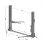 SIVIK Двухстоечный электрогидравлический подъемник ПГА-4000-НС 380В Серый RAL7016