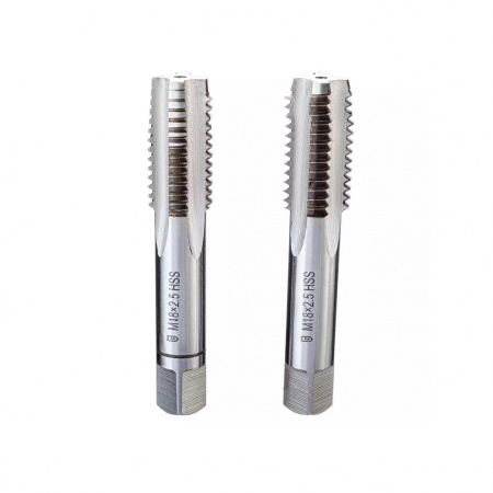 GARWIN INDUSTRIAL Метчики ручные M18x2.5, DIN 352, HSS, 6H, комплект из 2 штук